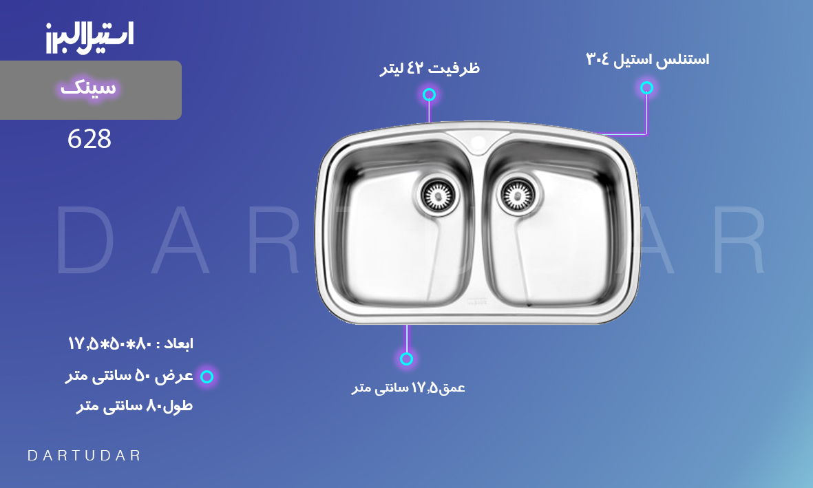 چرا سینک توکار مدل 628 استیل البرز را بخرم؟