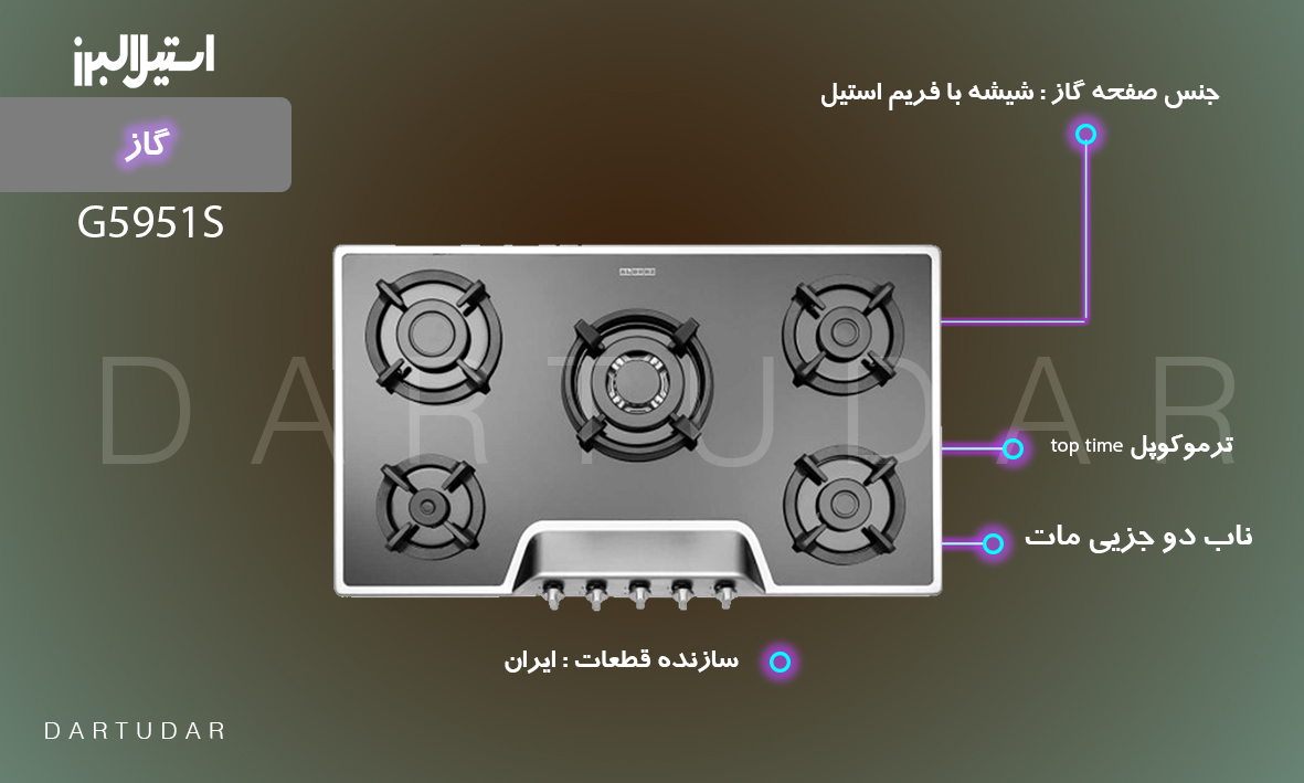 نکات بسیار مهم برای نظافت و نگهداری اجاق گاز پنج شعله مدل G5951S استیل البرز