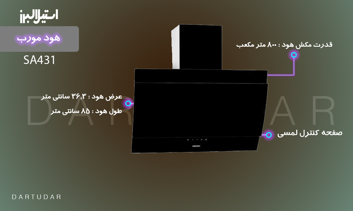 دلایل خرید هود مورب مدل SA431 استیل البرز