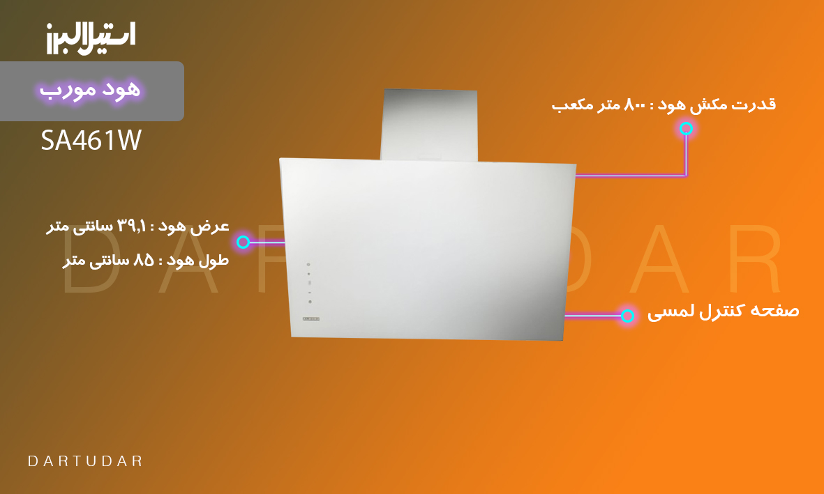 چند دلیل برای خرید هود مورب مدل SA461W سفید استیل البرز