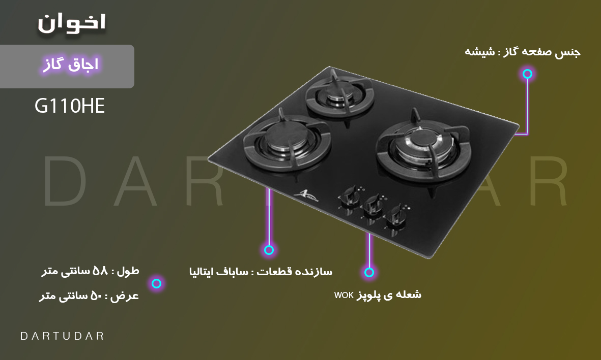 4 دلیل مهم برای خرید اجاق گاز سه شعله مدل G110 HE اخوان