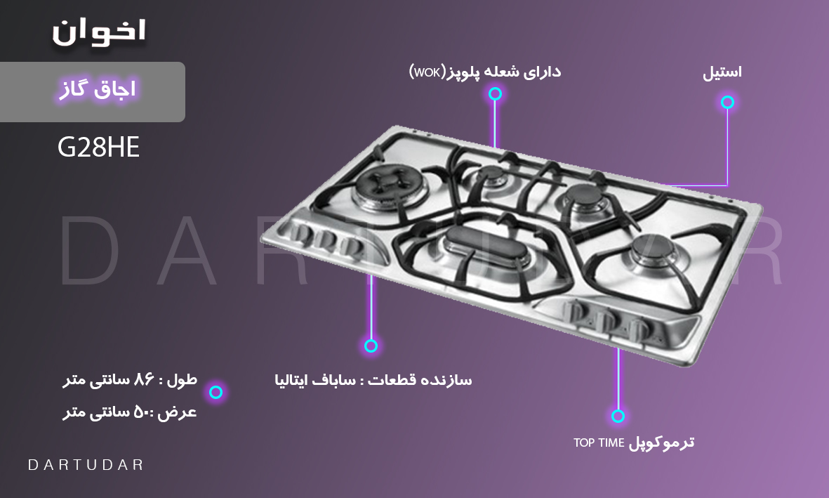 چرا گاز پنج شعله G28 HE را بخرم؟