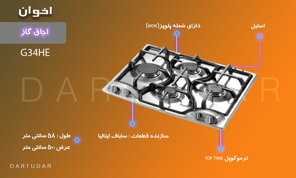 ویژگی های گاز مدل G34 HE که قبل از خرید باید بدانید