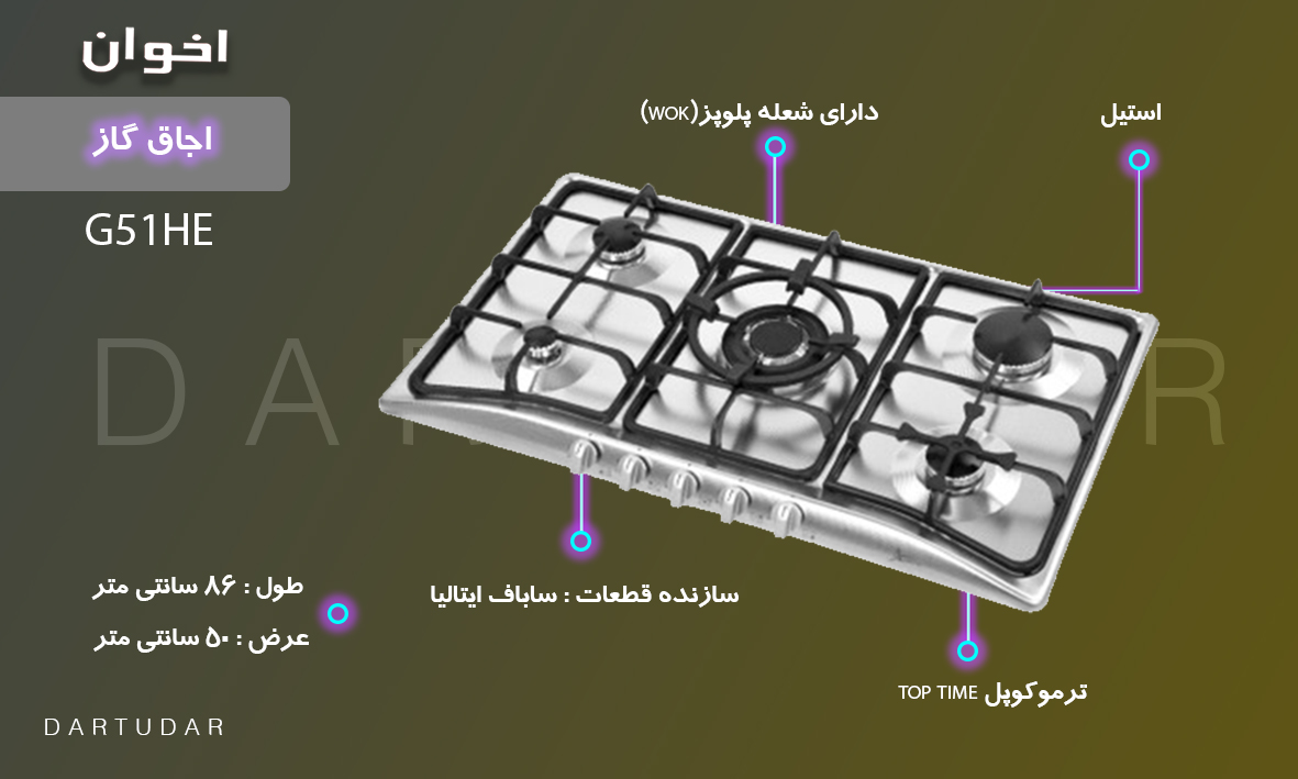  چرا گاز رومیزی پنج شعله G51 HE مناسب آشپزخانه ی ماست؟