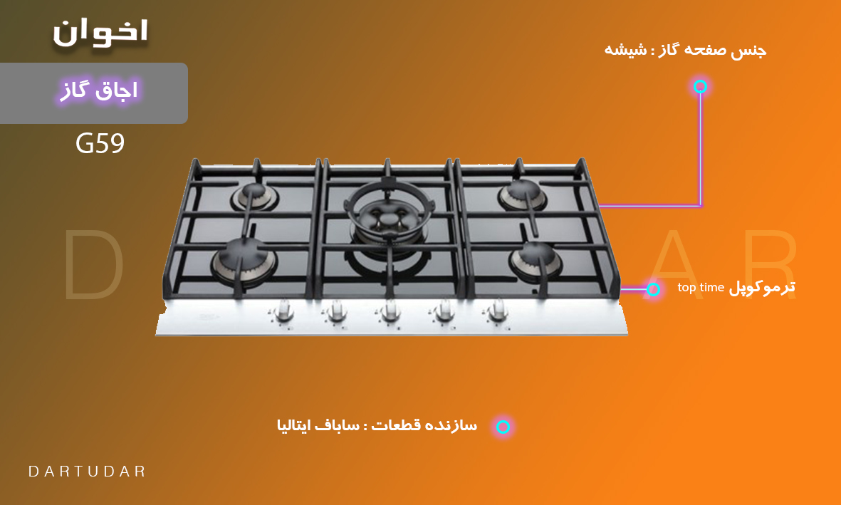 با ترکیب شیشه مشکی و پنل ولوم استیل ضد خش، قطعات تولید شرکت SABAF