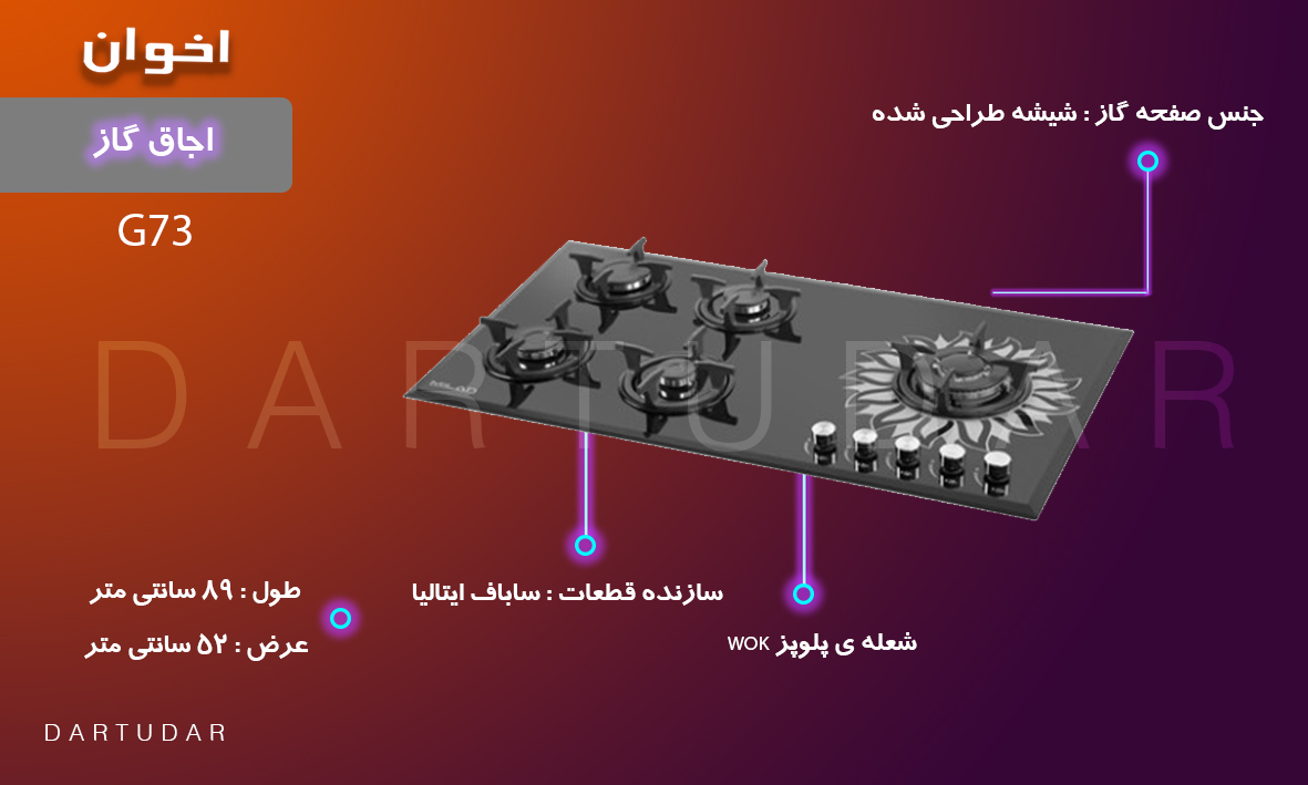 3 دلیل مهم برای خرید اجاق گاز پنج شعله مدل G73 اخوان