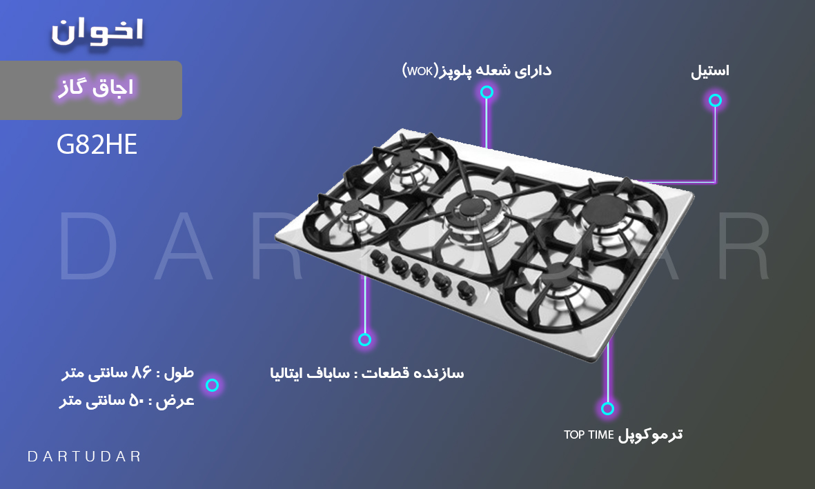 5 دلیل برای اینکه گاز رومیزی مدل G82 HE اخوان را بخریم؟