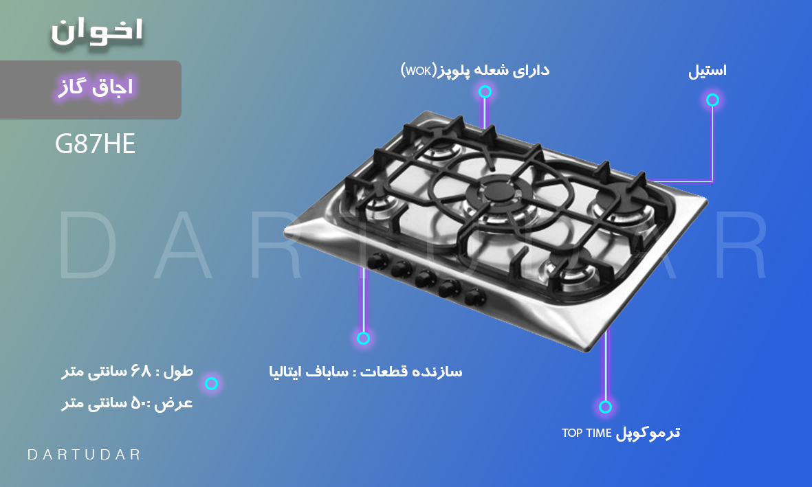 چرا اجاق گاز پنج شعله مدل G87 HE اخوان، آشپزی را راحت میکند؟