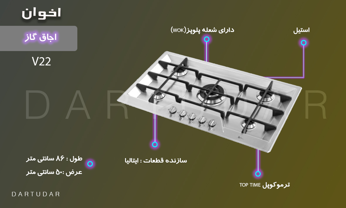  5 دلیل برای خرید گاز مدل V22 اخوان با قطعات ایتالیایی