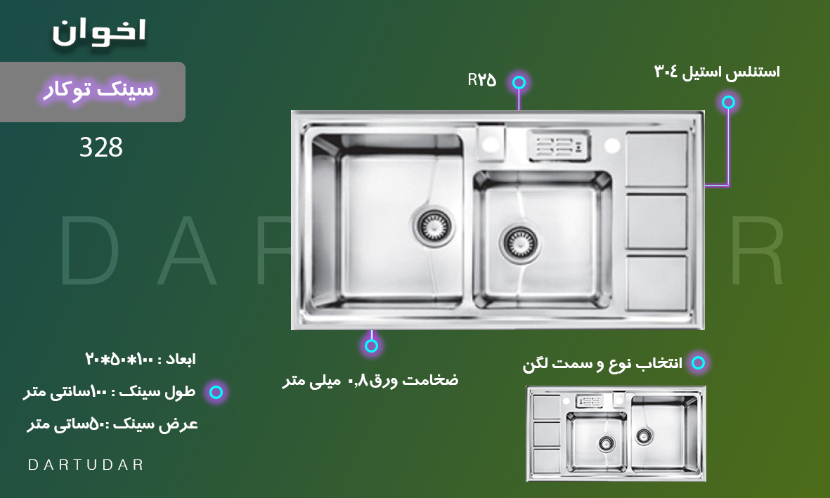 نکته ی مهم که قبل از خرید سینک توکار مدل 328 اخوان